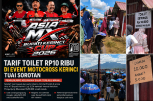 Tarif WC di Arena Balap Motor Kayu Aro Capai 10 Ribu Satu kali masuk WC, Ikshan: “Citra Pariwisata Kerinci Bisa Tercemar Hancur