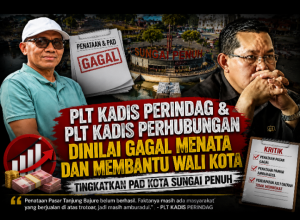 PLT Kadis Perindag dan PLT Kadis Perhubungan Dinilai Gagal Menata dan Membantu Wali Kota Tingkatkan PAD