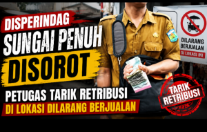 Disperindag Sungai Penuh Disorot, Petugas Tarik Retribusi di Lokasi Dilarang Berjualan