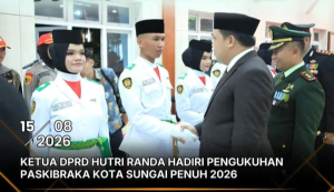 Ketua DPRD Hutri Randa Hadiri Pengukuhan Paskibraka Kota Sungai Penuh 2026