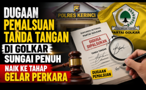 Dugaan Pemalsuan Tanda Tangan di Golkar Sungai Penuh Naik ke Tahap Gelar Perkara