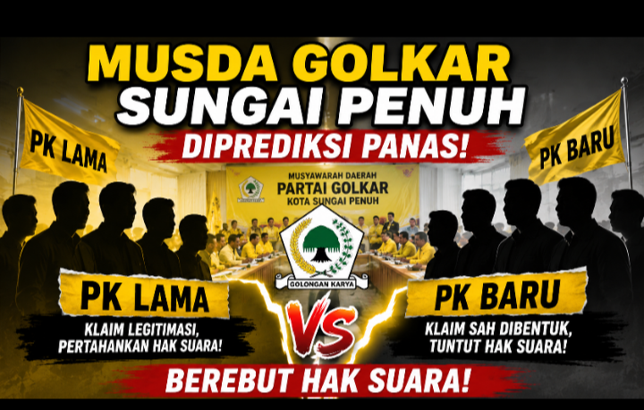 Musda Golkar Sungai Penuh Diprediksi Panas, PK Lama dan PK Baru Berebut Hak Suara