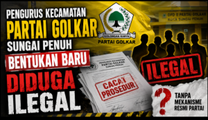 Pengurus Kecamatan Partai Golkar Sungai Penuh Bentukan Baru Diduga ILEGAL
