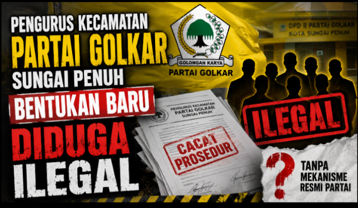 Pengurus Kecamatan Partai Golkar Sungai Penuh Bentukan Baru Diduga ILEGAL
